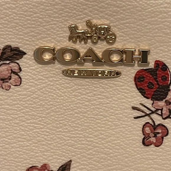 NWT Coach Handbag Madi Crossbody With Ladybug Floral Print Gold. Retail $400. - Picture 8 of 13